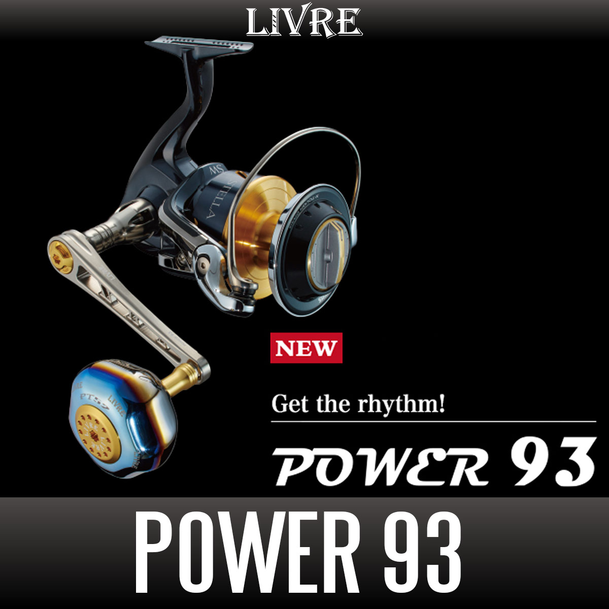 Livre Custom Power Reel Handle PW93-SL182(Shimano 18000SW