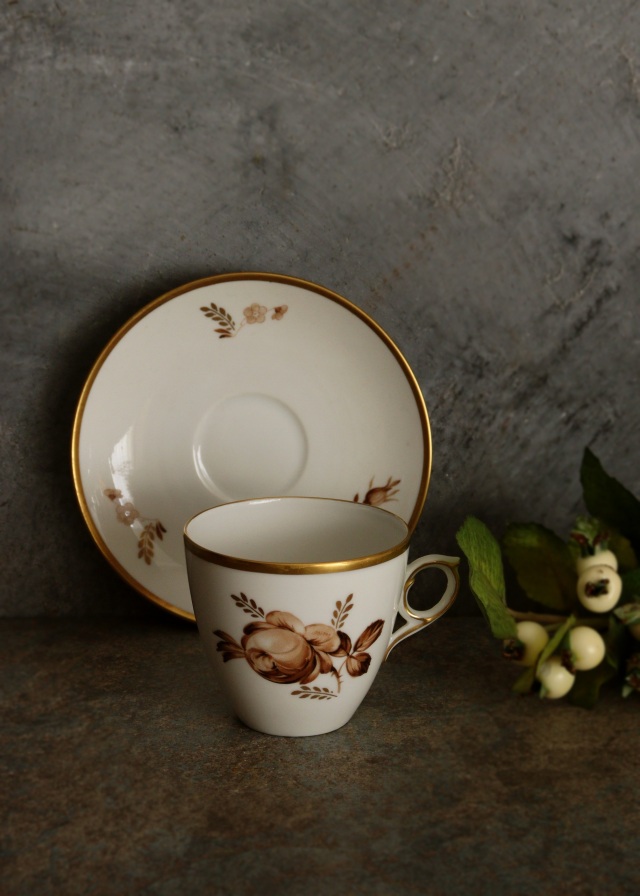 ロイヤルコペンハーゲン ブラウンローズカップ＆ソーサー デミタス