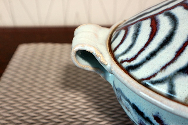 稲葉直人 土鍋 青白釉波紋 一人鍋 山帰来～日々のくらし