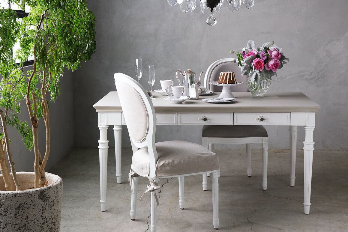 SGDダイニングチェアオーバルバック用シートカバーナチュラルリネン