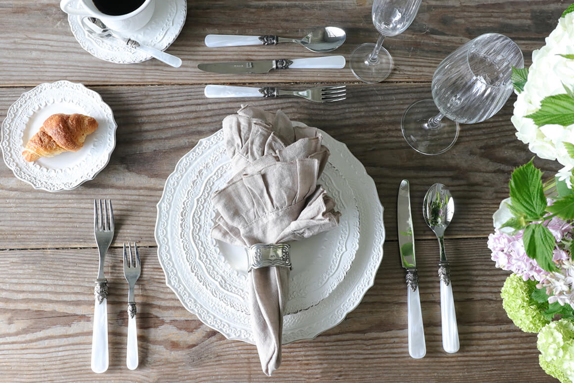 イタリア EME（エメ）社 Napoleonカトラリーパールホワイト