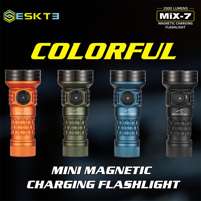 MiX-7 Gen 2 Multi-color 18350 Magnetic Charging LED Flashlight