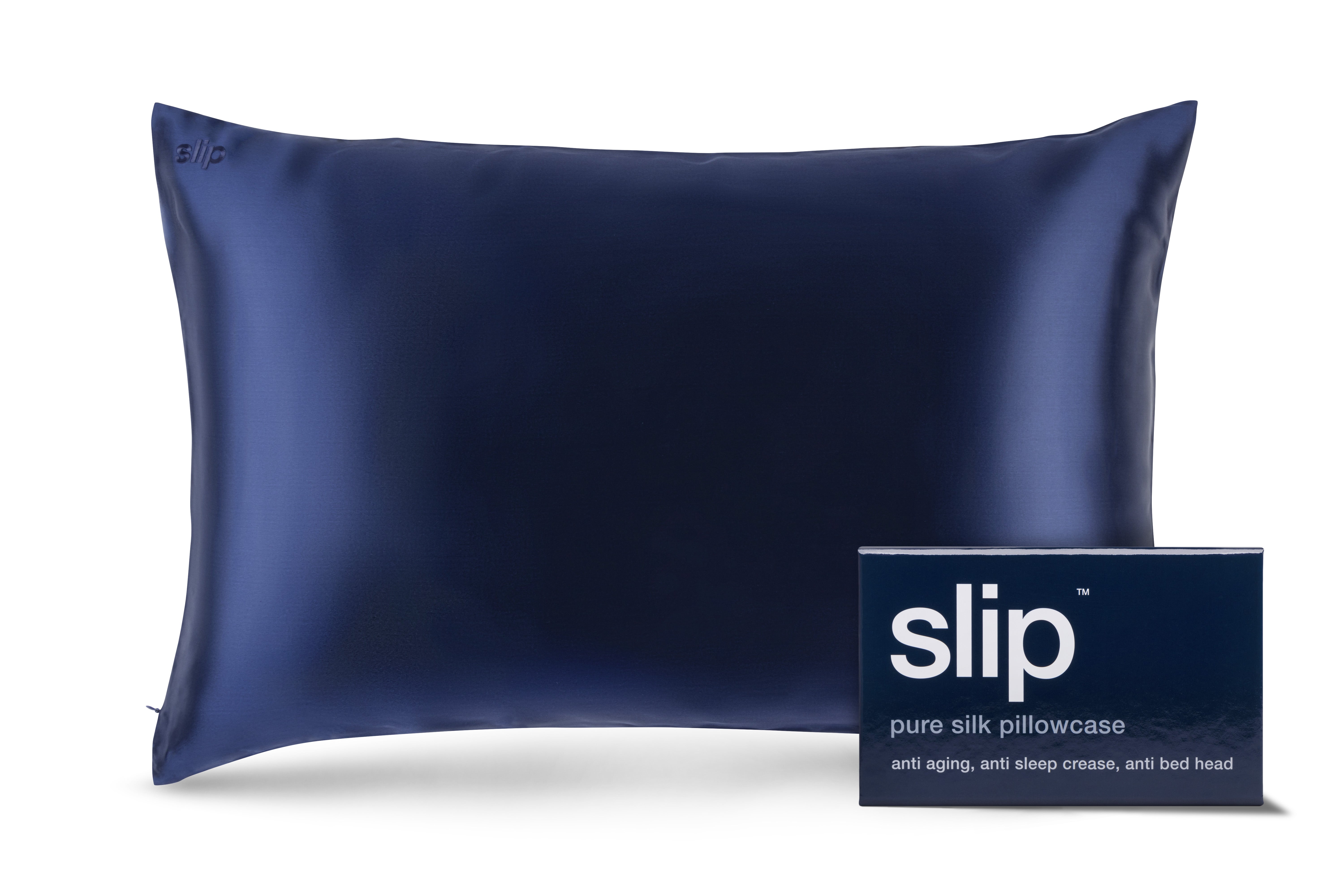 Navy Queen Zippered Pillowcase – Slip
