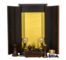 コンパクト仏壇 チェック ダーク | 創価学会仏壇＆仏具専門店 SGI仏壇