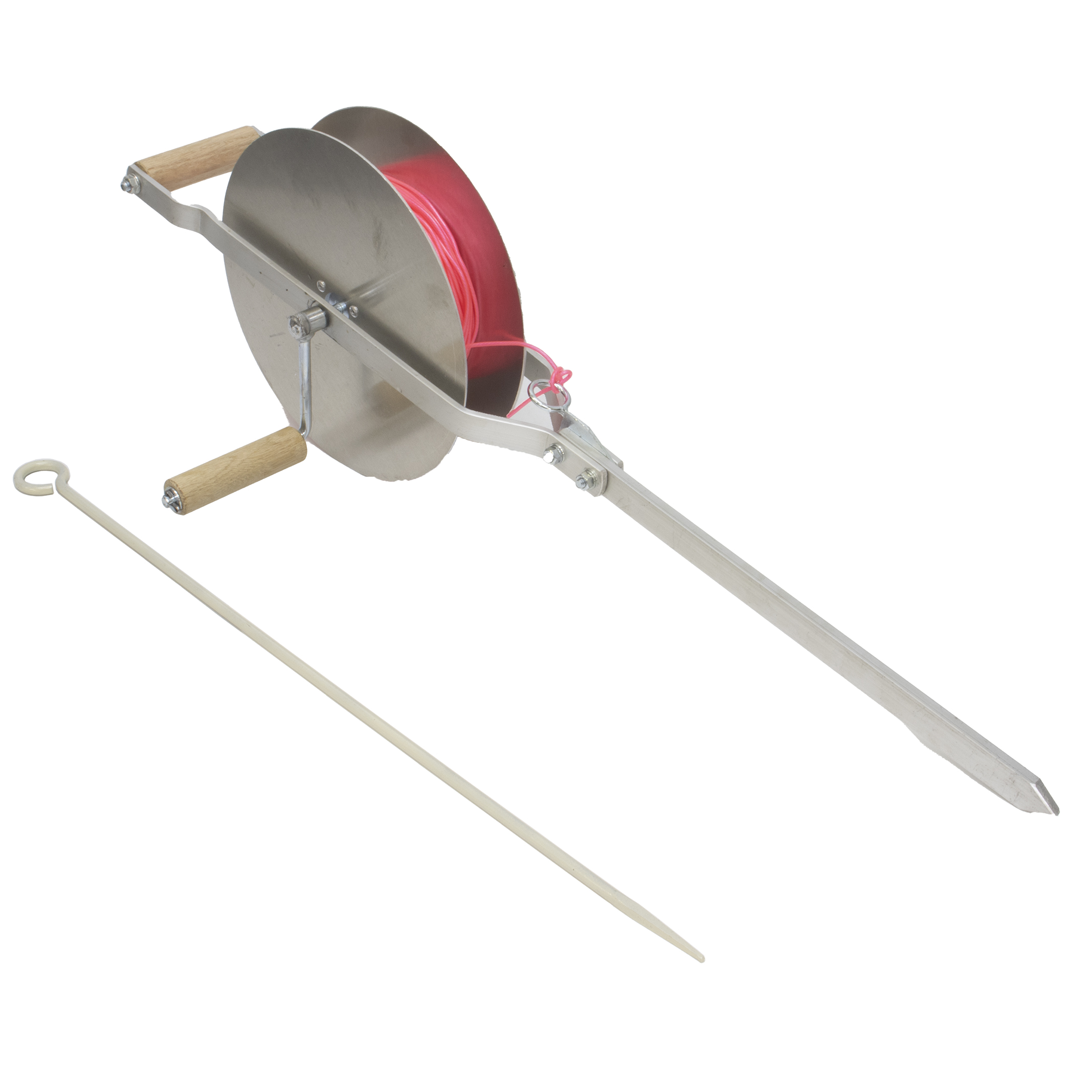 田引車 アルミ製 蛍光ピンク紐(100m)巻済 | 七福ツール