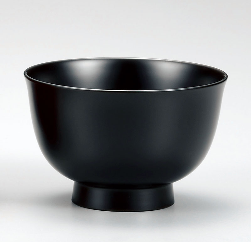 お椀汁椀-越前塗 黒溜 端反り汁椀 3.6寸 ［5客］（食洗機対応） | 越前