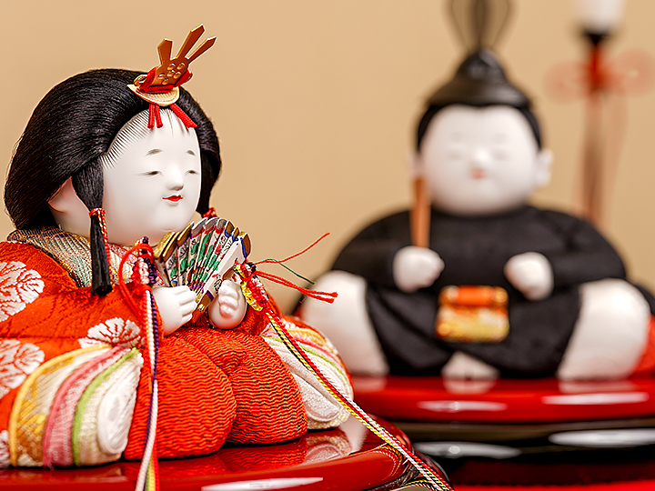 節香雛 毛氈・燭台・花器付 | 人形の島田