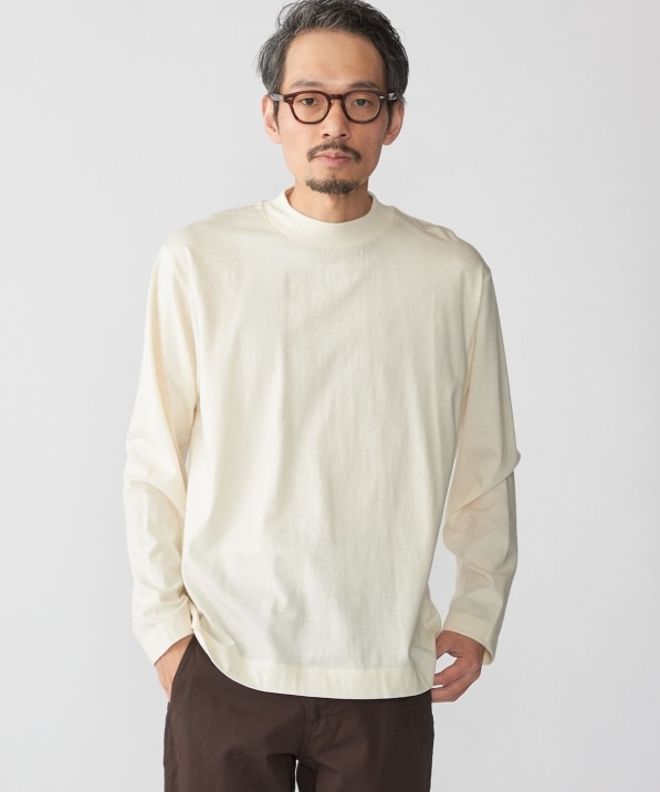 SHIPS: コットンウール モックネック ロングスリーブ Tシャツ｜ SHIPS