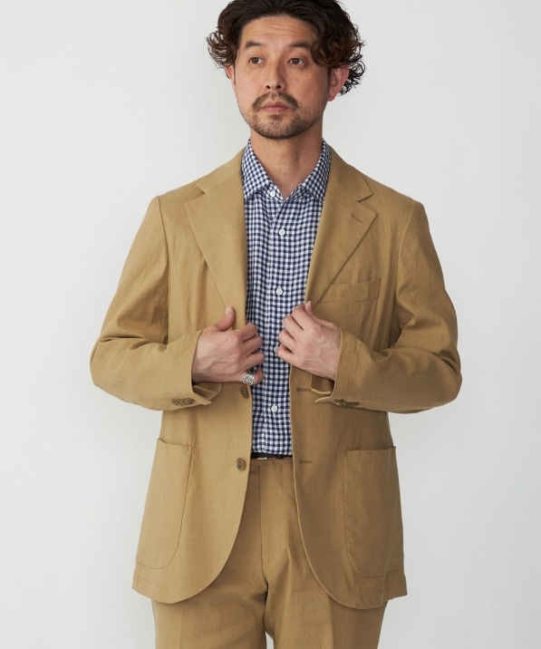 SHIPS:〈セットアップ対応/手洗い可能〉 イージー リネン ストレッチ