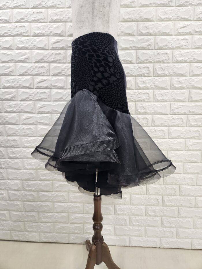 社交ダンスラテンスカート レッスン＆パーティー ブラック3822 【公式