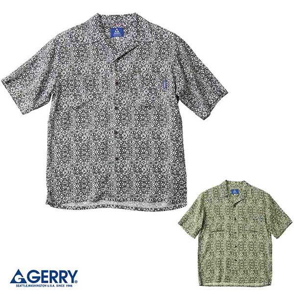 ジオメトリック プリント オープンカラーシャツ｜SHIRT STATION