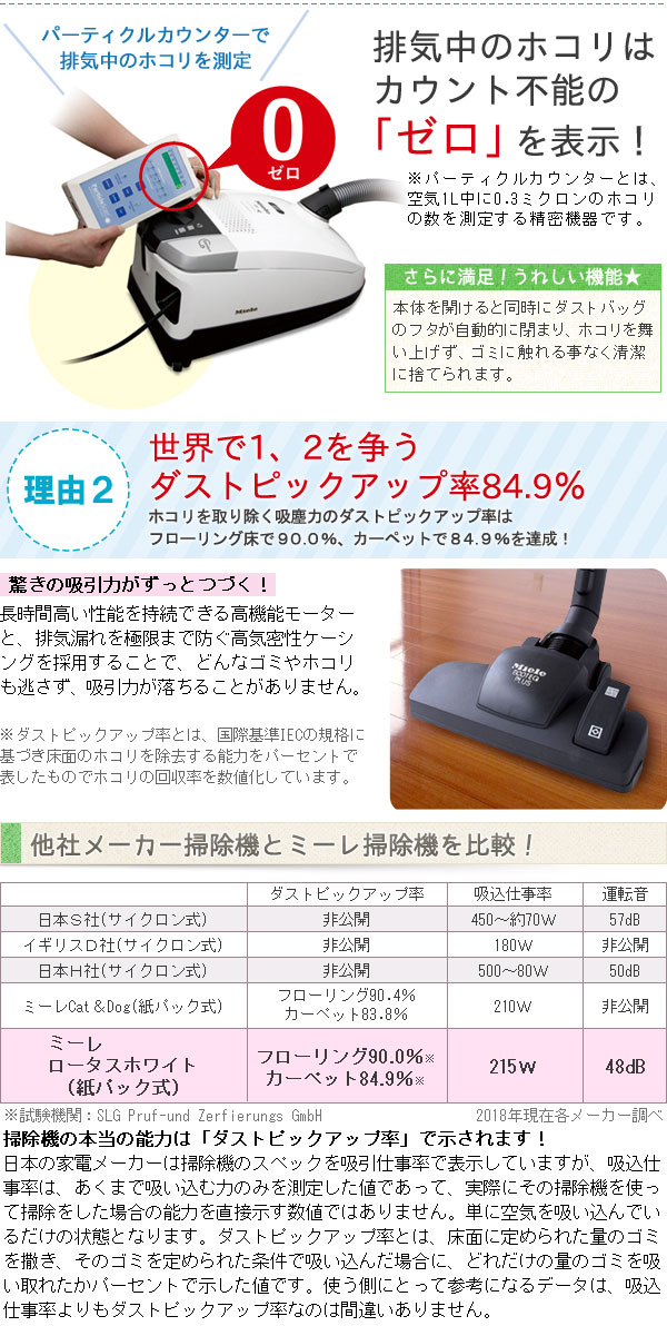 送料無料】Miele掃除機 最上位モデル ロータスホワイト（RHS特別仕様
