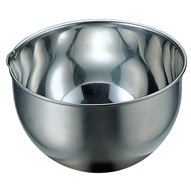 18-8 ステンレス 口付 ミキサーボール 27cm - 調理器具のSHOKUBI