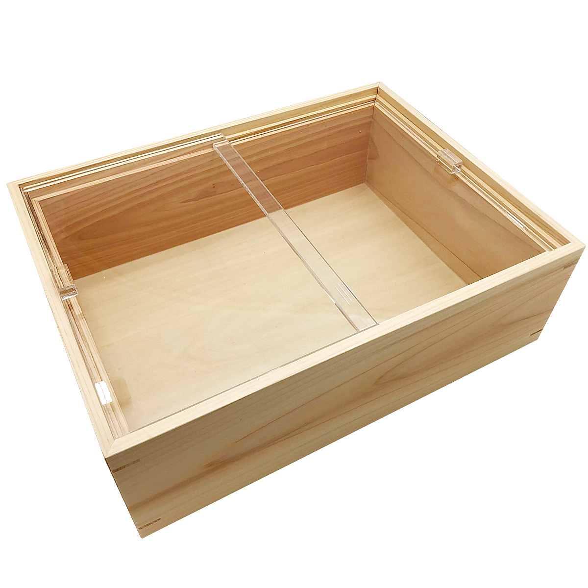 エコエコシリーズ アクリル 蓋付きボックス 深型 小 クリア - 調理器具