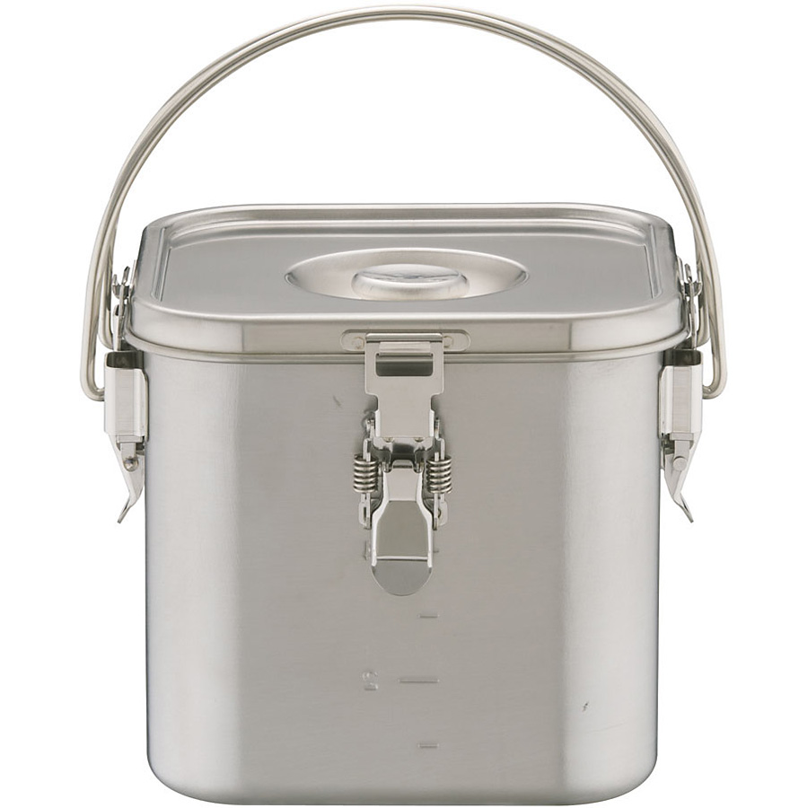 本間製作所 KO 19-0 ステンレス 角型 給食缶 7リットル 20cm - 調理