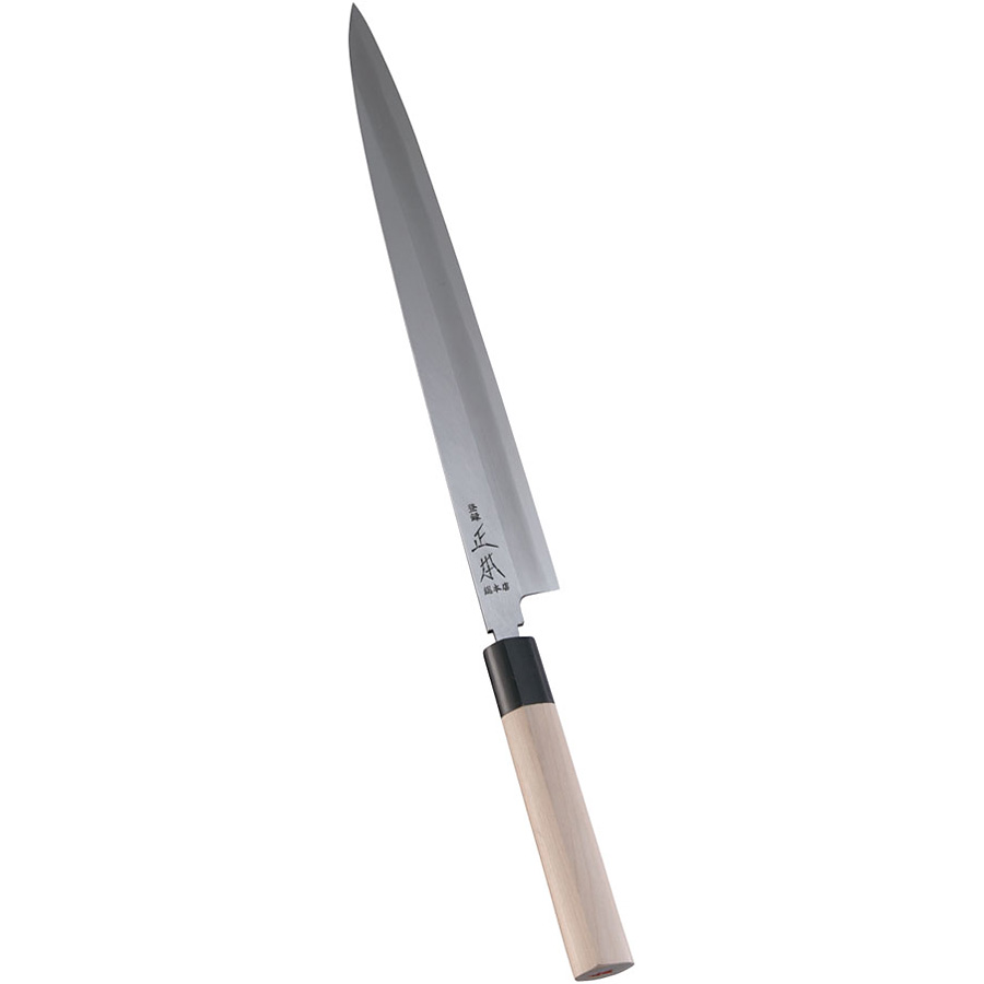 正本総本店 正本 本霞玉白鋼 柳刃刺身 30cm - 調理器具のSHOKUBI