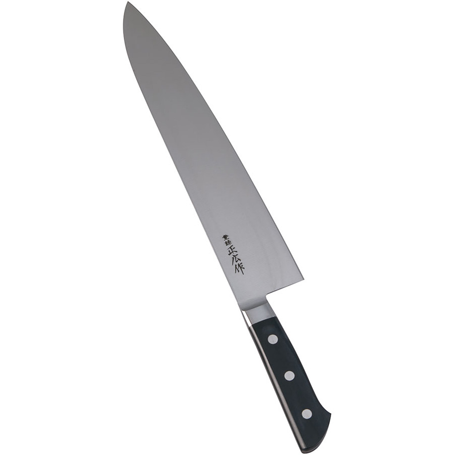正広作 本職用日本鋼 口金付 牛刀 13014 30cm - 調理器具のSHOKUBI