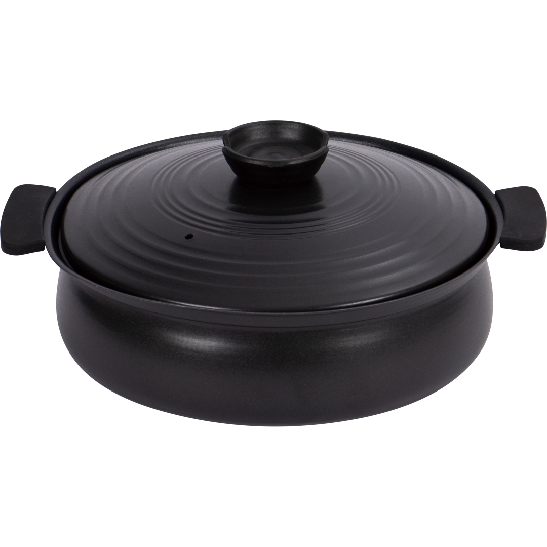 IH対応軽量土鍋風アルミ卓上鍋 25㎝ 3－4人用: キッチン用品