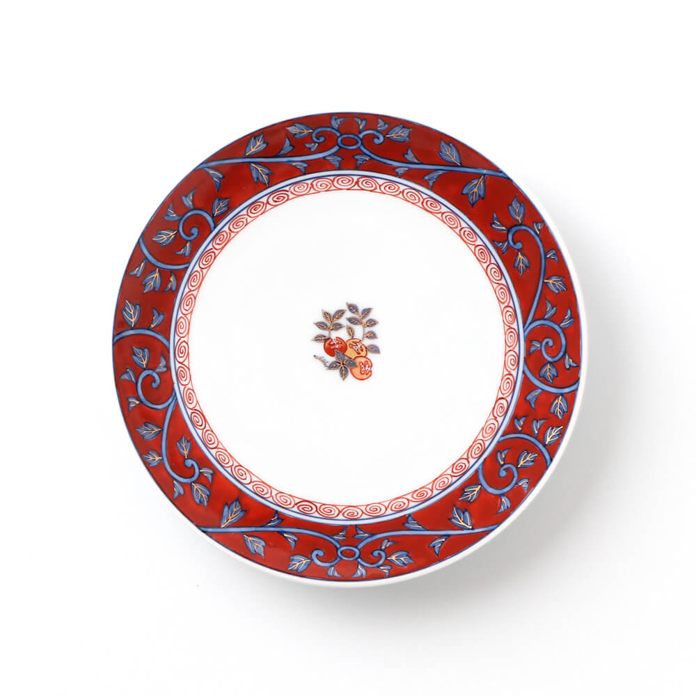 染錦柘榴見込 皿（16cm） ｜ 有田焼の源右衛門窯公式オンラインショップ