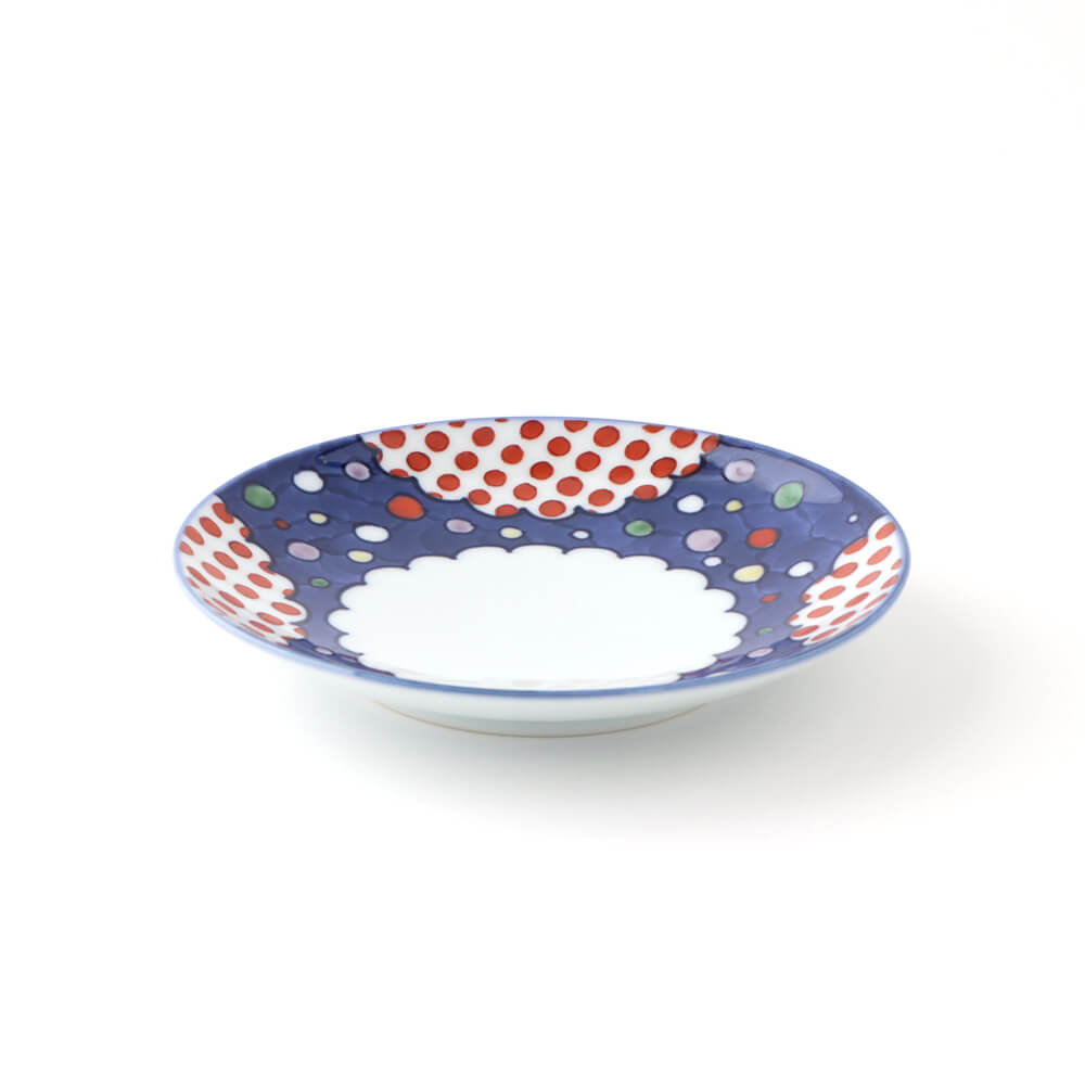 染錦間取水玉 銘々皿 ｜ 有田焼の源右衛門窯公式オンラインショップ