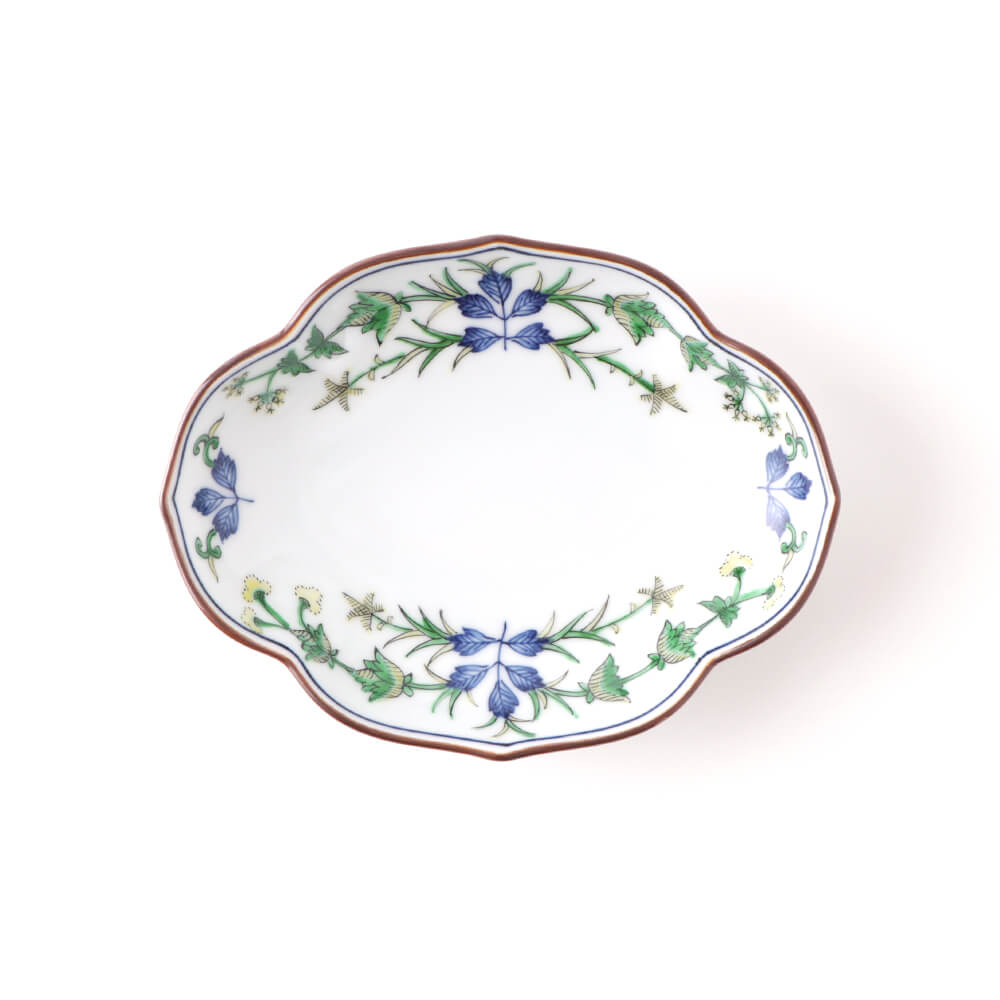 染錦秋草文 銘々皿 ｜ 有田焼の源右衛門窯公式オンラインショップ