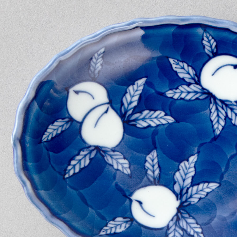 染濃桃散らし 小皿 ｜ 有田焼の源右衛門窯公式オンラインショップ