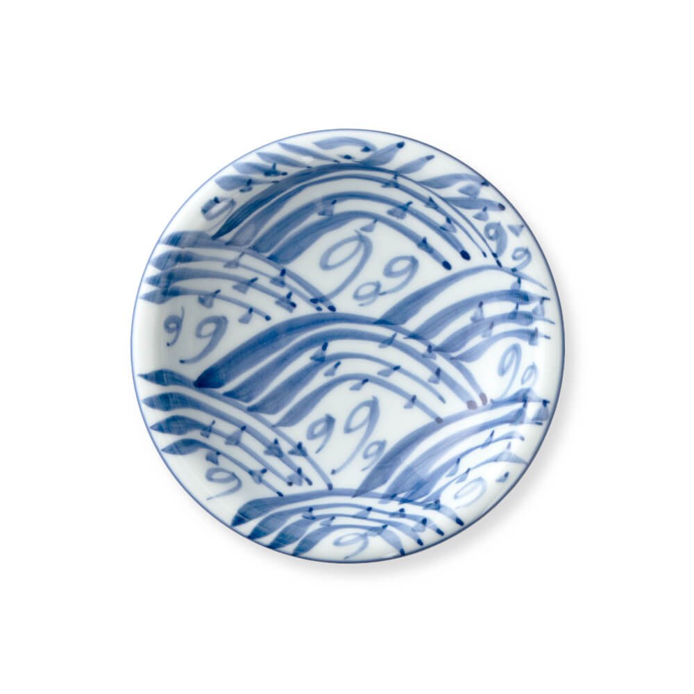染付四海波 小皿 ｜ 有田焼の源右衛門窯公式オンラインショップ