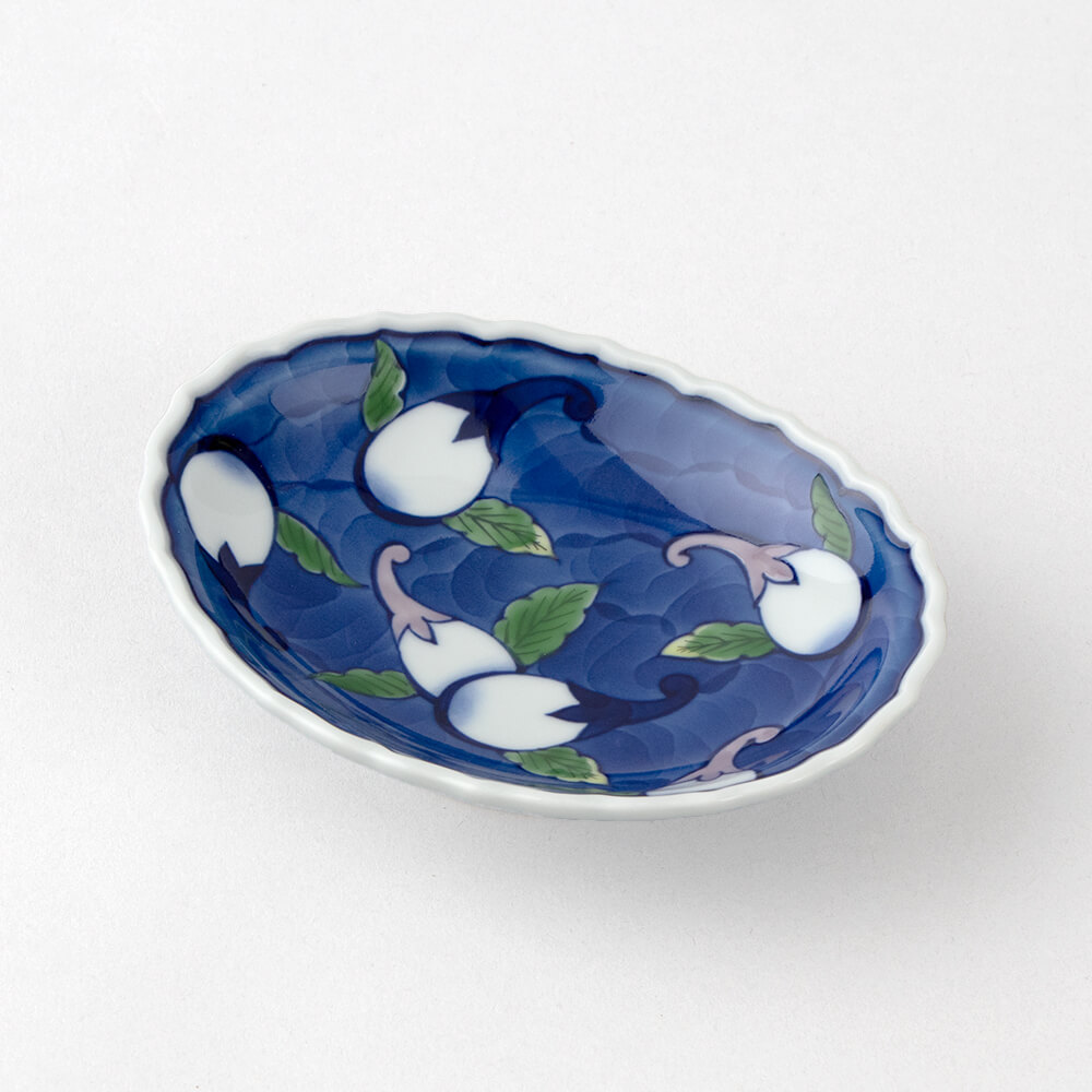 染錦茄子濃 小皿 ｜ 有田焼の源右衛門窯公式オンラインショップ