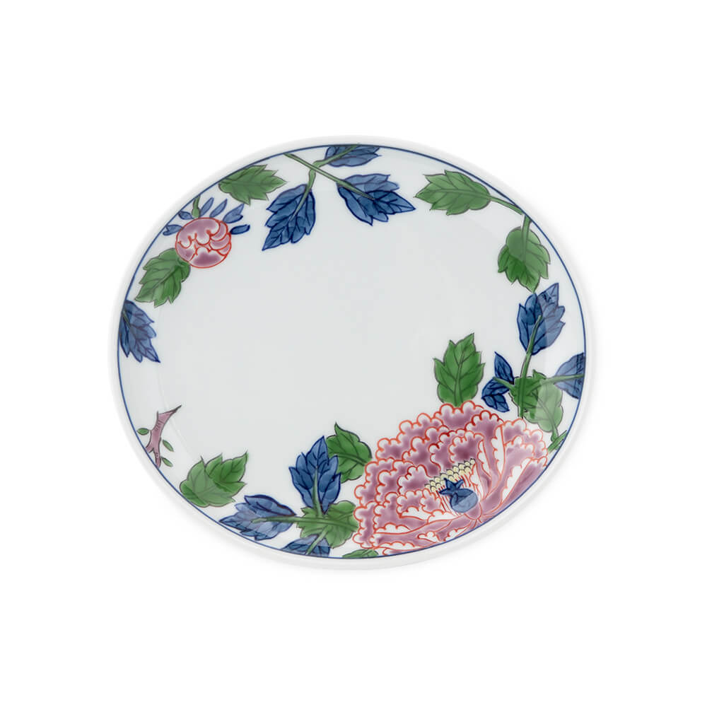 染錦紫牡丹絵（楕円・小）皿 ｜ 有田焼の源右衛門窯公式オンラインショップ
