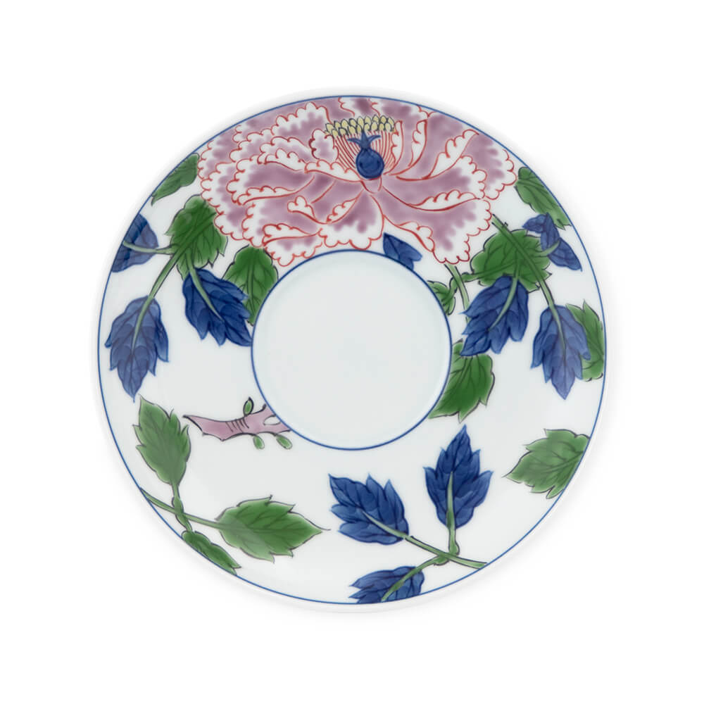 染錦紫牡丹絵 朝杯 ｜ 有田焼の源右衛門窯公式オンラインショップ