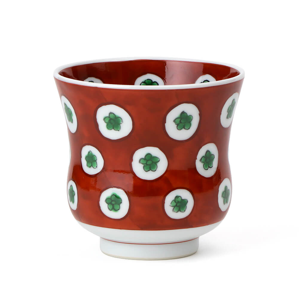 源右衛門⭐️染錦梅花丸紋濃 赤絵梅花丸も紋濃ペア飯