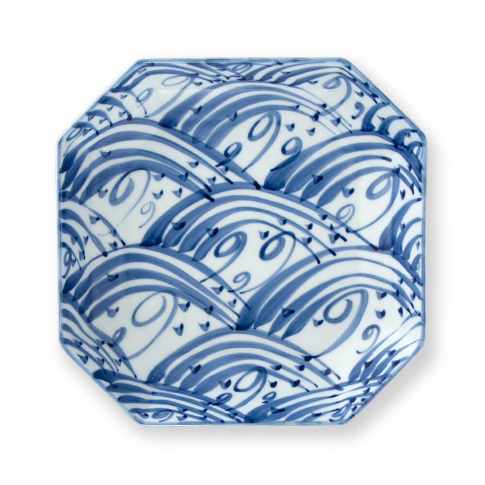 染付葡萄絵 方皿 ｜ 有田焼の源右衛門窯公式オンラインショップ