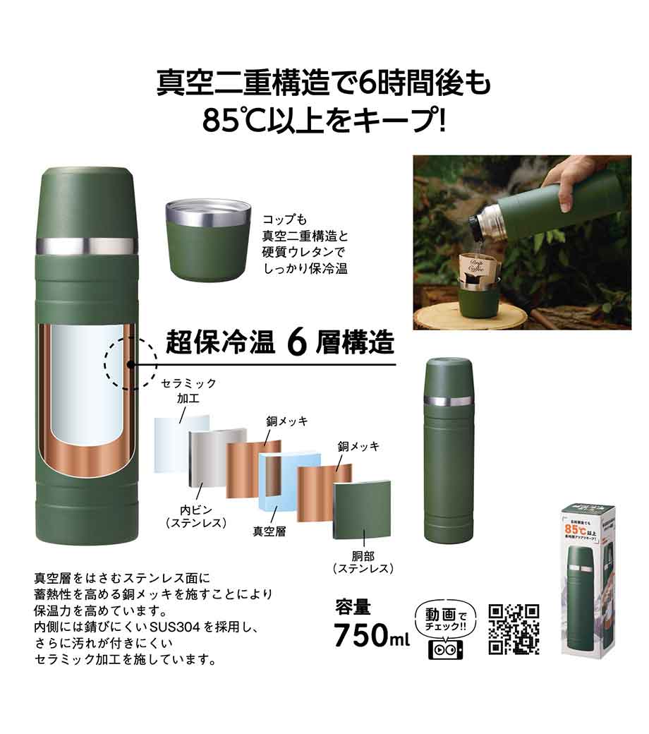 マウンテックス 超保冷温ボトル750ml｜最安値￥1,518|ほしい！ノベルティ