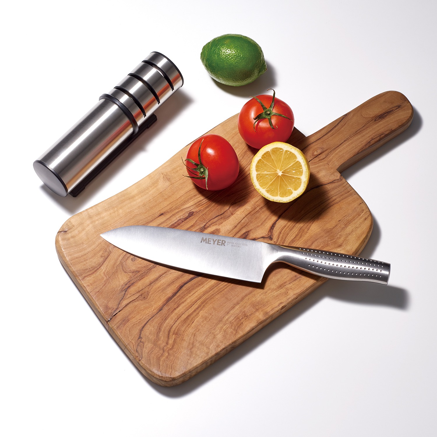 マイヤー ステンレスナイフ 三徳包丁＜17．5cm＞ ＆シャープナー
