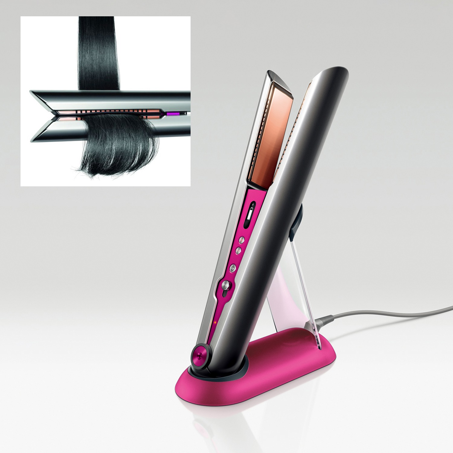 ダイソン なめらかでツヤのある髪に コードレスヘアアイロン “コラール