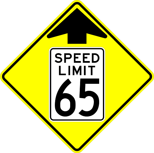 W3-5 SPEED LIMIT AHEAD