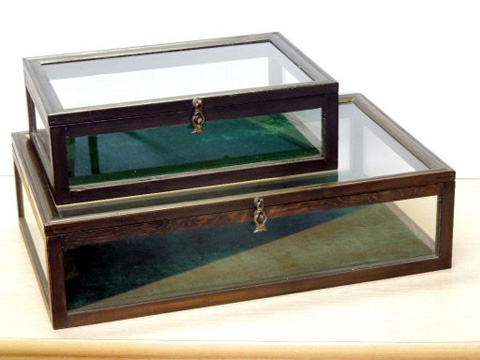 木製コレクションケース 大/小,傾斜コレクションケース（ブラック