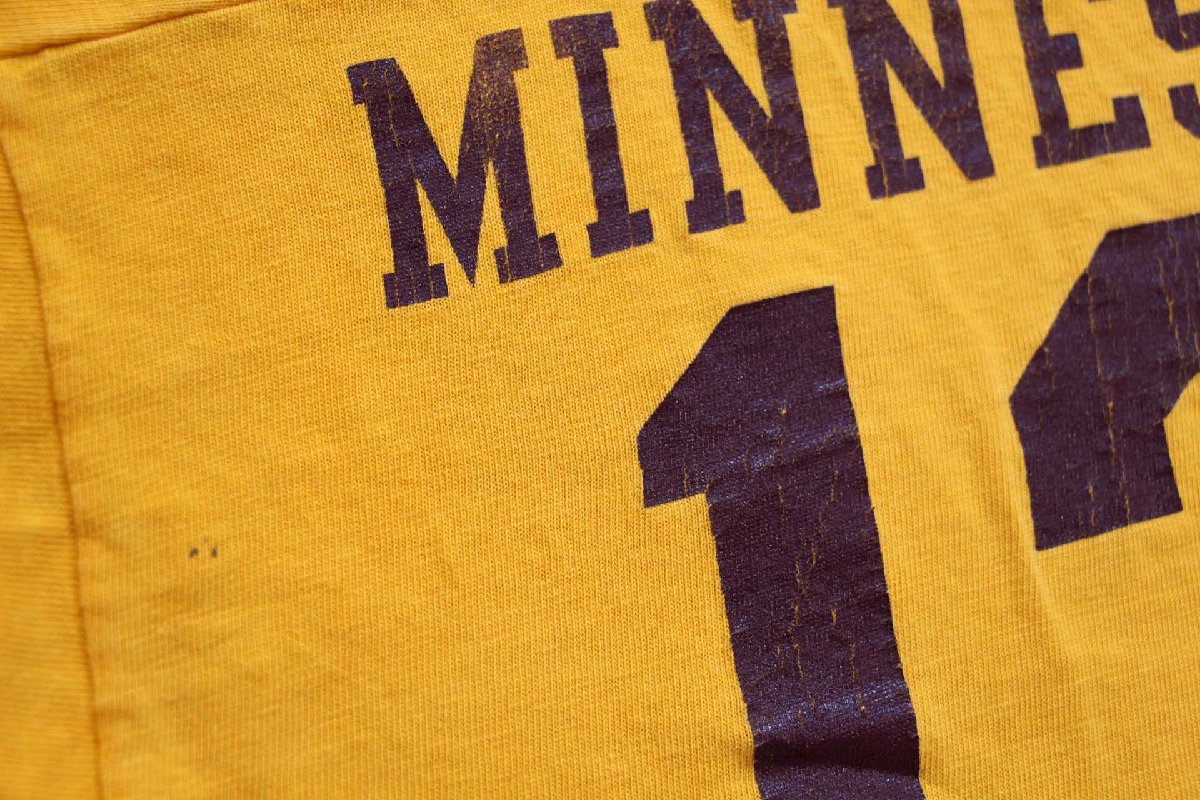 70s USA製 Championチャンピオン MINNESOTA 12 ナンバリング ひび割れ