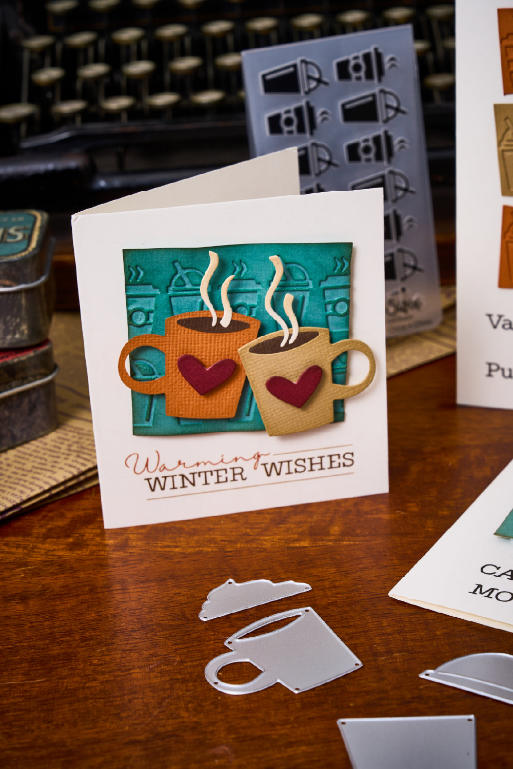 Sizzix 2-D Texture Fades Embossing Folder w/11PK Thinlits Set