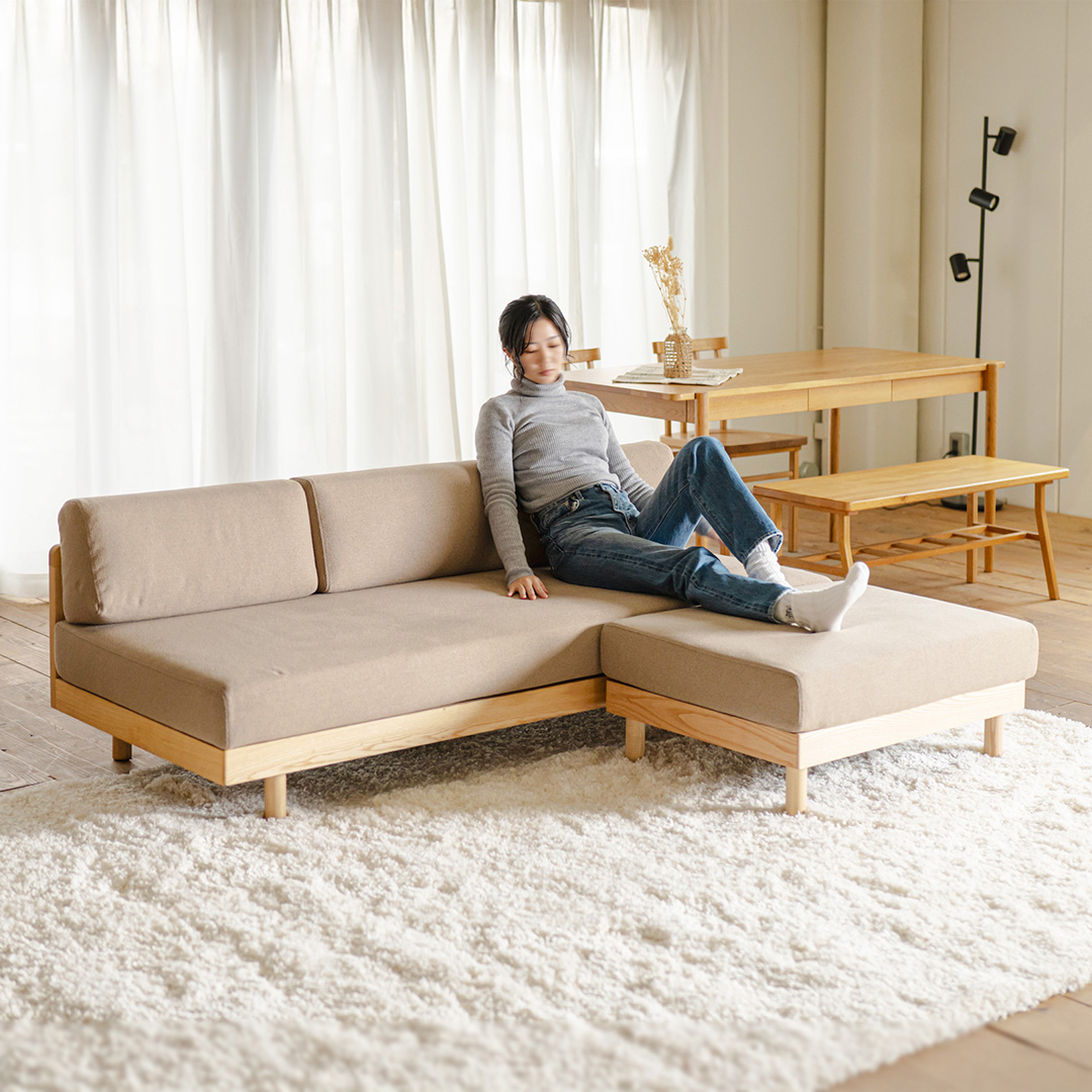 SIEVE】 モーニング デイベッドソファ オットマン(チャコールグレー