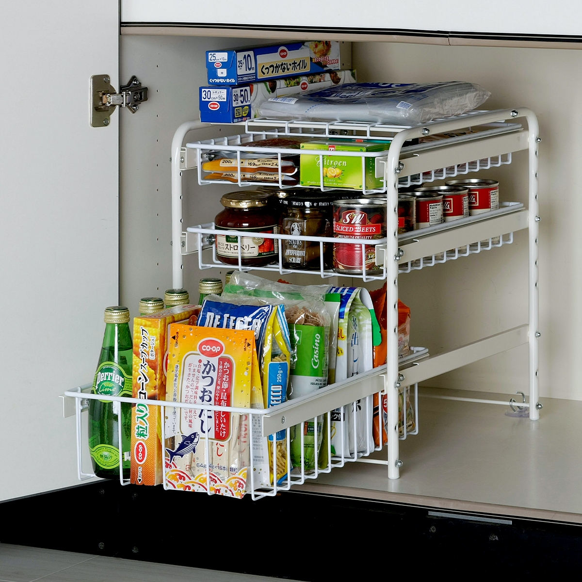 シンク下有効活用ラック ななめ棚30 | 下村企販株式会社