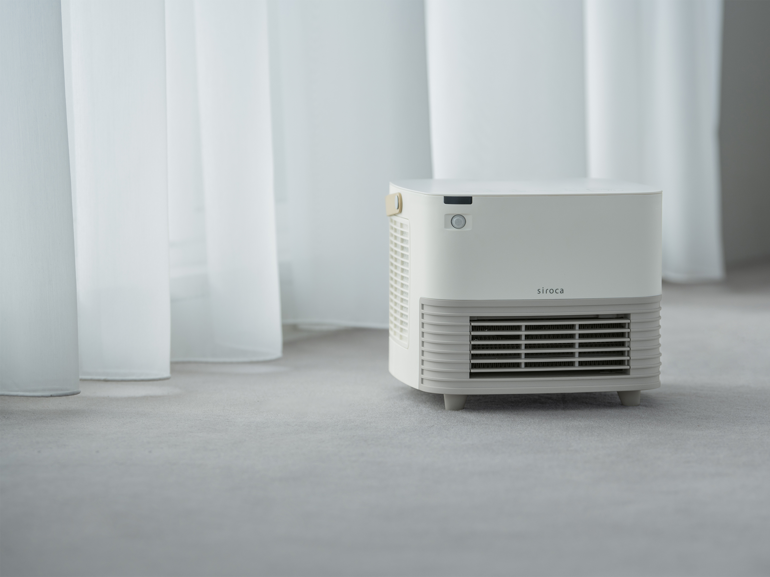 人感センサー付き セラミックファンヒーター ポカ CUBE ｜シロカ