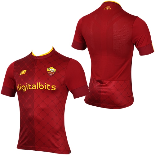 22-23 ASﾛｰﾏ ﾎｰﾑ ｼｮｰﾄｽﾘｰﾌﾞｼｬﾂ ｵｰｾﾝﾃｨｯｸ／サッカーショップKAMO