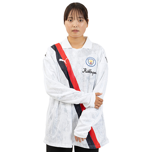 KIDSUPER X マンチェスター・シティ 長袖レトロシャツ／サッカー