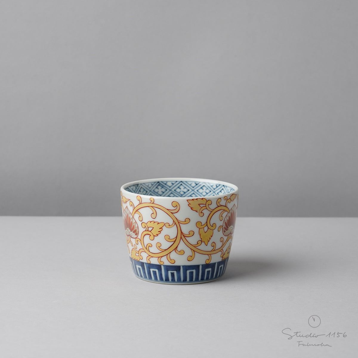 有田焼 染錦 花唐草金襴手 そば猪口(大) 220ml 李荘窯の通販