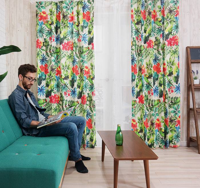 カーテン【YH943】 トロピカル（オーダーサイズ）｜カーテン激安 通販
