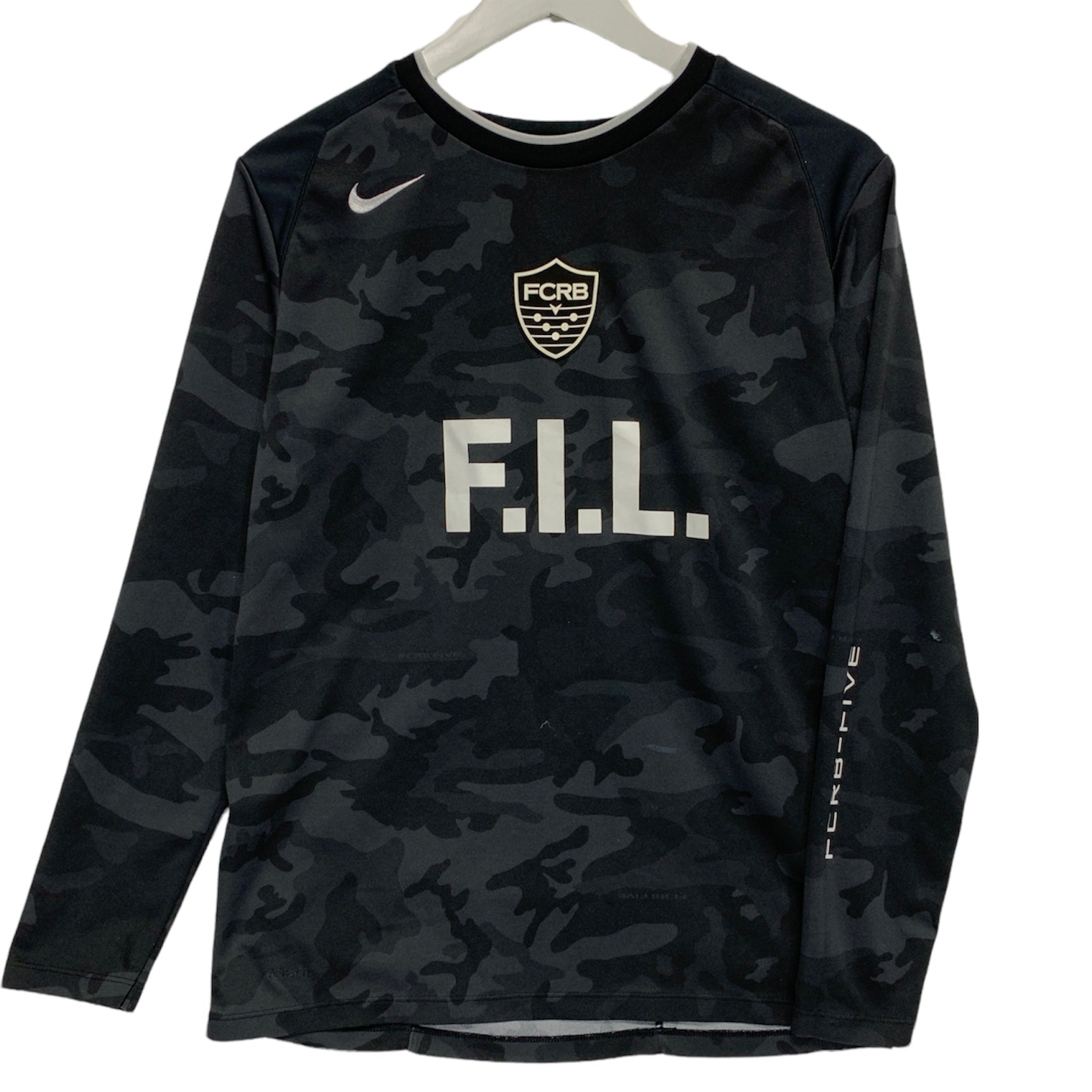 S] Nike FCRB Fragment Visvim Soccer Football L/S Jersey Shirt Camo