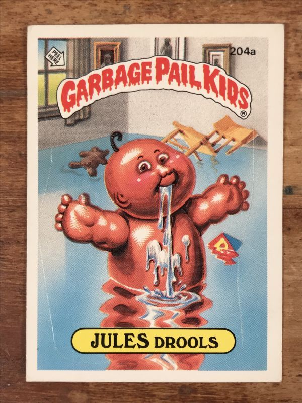 Topps Garbage Pail Kids “Jules Drools” Sticker Card 204a