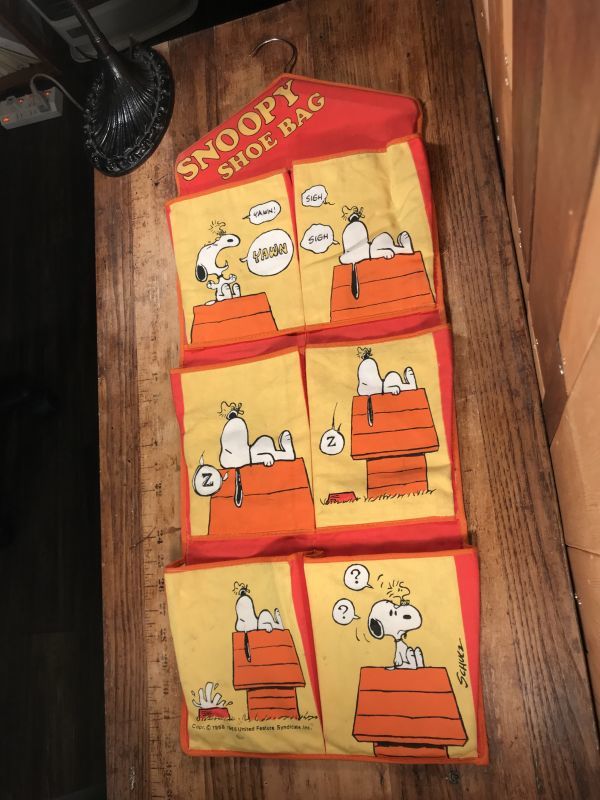 Peanuts Snoopy Shoe Bag Wall Pocket スヌーピー ビンテージ シュー