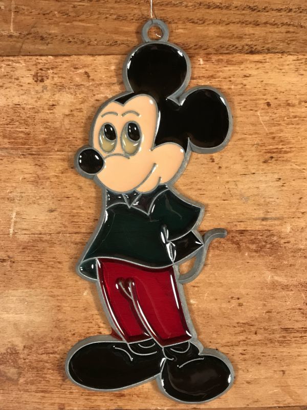 Disney “Mickey Mouse” Stained Glass Ornament ミッキーマウス